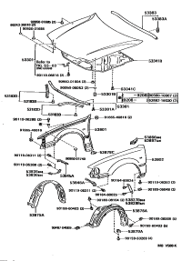 5384633010-BRACE, FRONT WHEEL OPENING APRON, LH