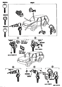 6905660020-CYLINDER & KEY SET, GLOVE COMPARTMENT LOCK