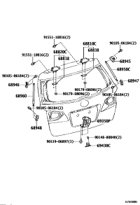 689500W570-STAY ASSY, BACK DOOR, RH