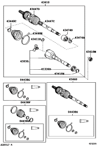 0443747020-BOOT KIT, FRONT DRIVE SHAFT INBOARD JOINT, RH