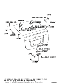 689500W430-STAY ASSY, BACK DOOR, RH