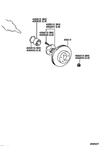 4350232080-HUB & BEARING ASSY