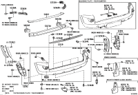 5215642031-BRACKET, REAR BUMPER BAR, LH