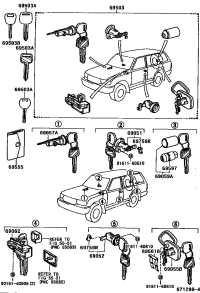 6905760020-CYLINDER & KEY SET, IGNITION SWITCH LOCK