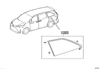 6274008220-WINDOW ASSY, QUARTER, RR LH