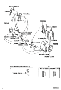 7324047041B0-BELT ASSY, FR SEAT