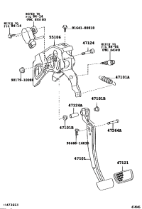 4710147050-PEDAL SUB-ASSY, BRAKE
