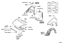 5338147020-SEAL, HOOD TO RADIATOR SUPPORT