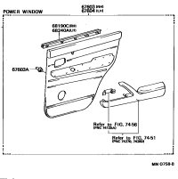 6819060011-WEATHERSTRIP ASSY, REAR DOOR GLASS, INNER RH