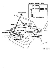 5342060010-HINGE ASSY HOOD LH