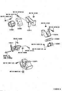 1237175040-INSULATOR, ENGINE MOUNTING, REAR NO.1