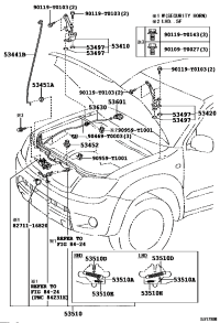 536300K010-CABLE ASSY, HOOD