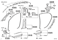 90950A8001-Clip, front pillar garnish