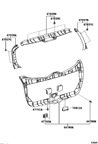 679390F031E1-GARNISH, BACK DOOR, CENTER