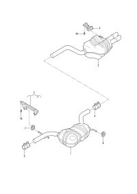 L16D253181N-Muffler assy-front & rear