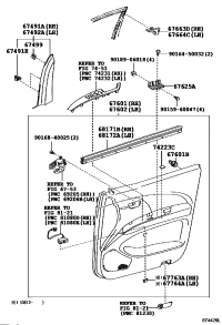 6761028C82A0-BOARD SUB-ASSY, FRONT DOOR TRIM, RH