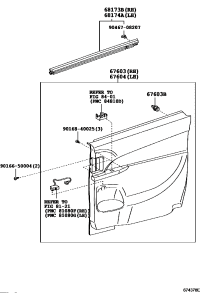 6768028442A0-BOARD SUB-ASSY, REAR DOOR TRIM, RH