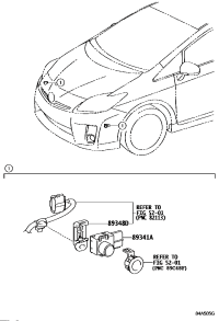 8934128480C0-SENSOR, ULTRASONIC, NO.1