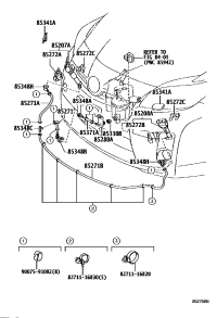 8520747030-ACTUATOR SUB-ASSY, HEADLAMP WASHER, RH
