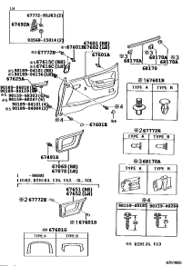 6761026570B0-BOARD SUB-ASSY, FRONT DOOR TRIM, RH
