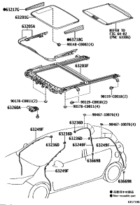632030D060-HOUSING SUB-ASSY, SLIDING ROOF