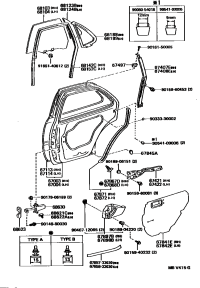 6814232060-RUN, RR DOOR GLASS