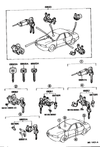6905533011-CYLINDER & KEY SET, LUGGAGE COMPARTMENT LOCK