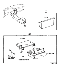 7410233010B0-BOX SUB-ASSY, FRONT ASH RECEPTACLE