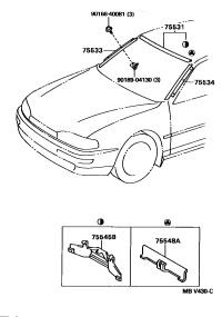 7554820110-FASTENER, WINDSHIELD OUTSIDE MOULDING, NO.1