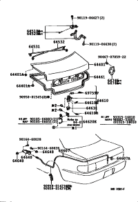 6460733010-CABLE SUB-ASSY, LUGGAGE DOOR LOCK CONTROL
