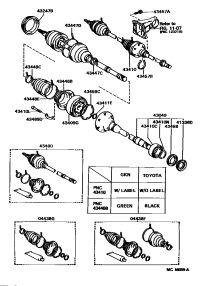 0443806060-BOOT KIT, FRONT DRIVE SHAFT, IN & OUTBOARD, RH