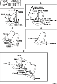 7321036100A0-BELT ASSY, FR SEAT