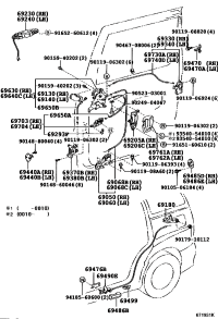 6920728010B0-HANDLE SUB-ASSY, REAR DOOR INSIDE, RH