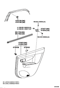 6763002G11E3-BOARD SUB-ASSY, REAR DOOR TRIM, RH