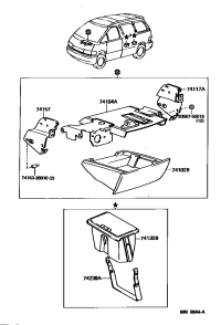 7413095D00B0-RECEPTACLE ASSY, REAR ASH