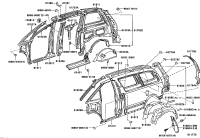 6163295D00-PANEL, QUARTER WHEEL HOUSE, OUTER LH