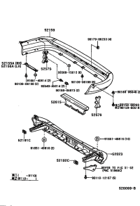 5257595D00-RETAINER, REAR BUMPER SIDE, LH
