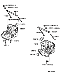 7404360010-CARRIER SUB-ASSY, BATTERY, NO.2
