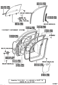 6816135060-WEATHERSTRIP ASSY, FR DOOR GLASS, O