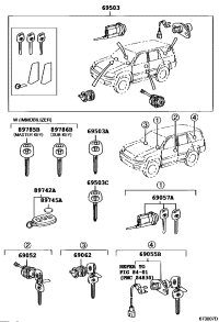 6905735200-CYLINDER & KEY SET, IGNITION SWITCH LOCK