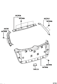 647910T011A0-COVER, BACK DOOR TRIM, RH