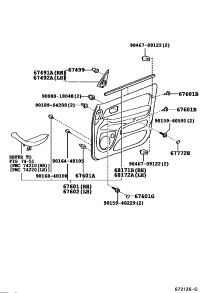 681720C020-WEATHERSTRIP, FRONT DOOR GLASS, INNER LH