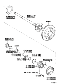 4231134050-SHAFT, REAR AXLE, RH/LH