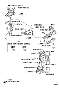 123050M060-INSULATOR SUB-ASSY, ENGINE MOUNTING, RH