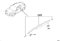 SU00310925-MOULDING, ROOF DRIP SIDE FINISH, CENTER RH