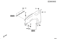 SU00309496-FENDER SUB-ASSY, FR