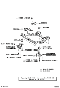 5102408020-BRACE, FRONT SUSPENSION MEMBER, REAR LH