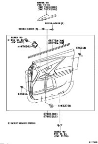 676100T050C4-BOARD SUB-ASSY, FRONT DOOR TRIM, RH
