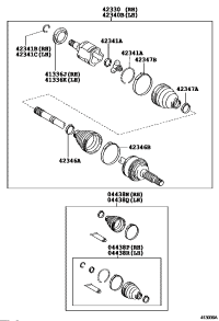 423400T030-SHAFT ASSY, RR
