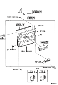 6765060260E0-BOARD SUB-ASSY, FRONT DOOR TRIM, RH
